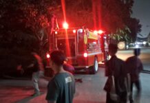 Polsek Sekupang Gerak Cepat Padamkan Kebakaran Lahan Semak Belukar di Marina City