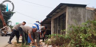 Polsek Nongsa Bersama Masyarakat Gotong Royong Bersihkan Lingkungan dalam Program Quick Wins Kapolri