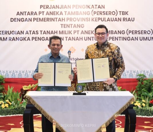 Pemprov Kepri dan ANTAM Bersinergi Perkuat Fasilitas Publik di Taman Kota Kijang